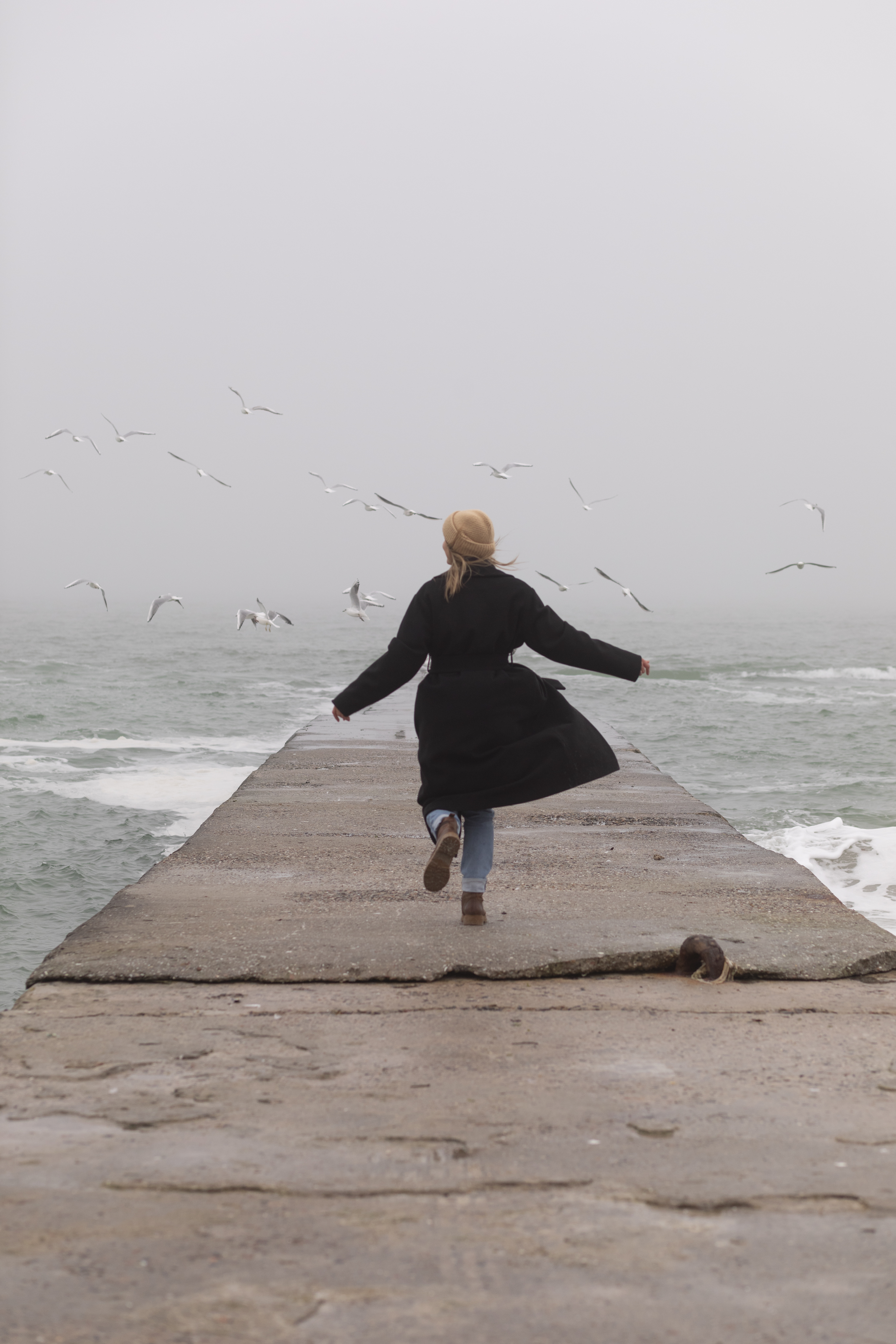 going walk seaside winter